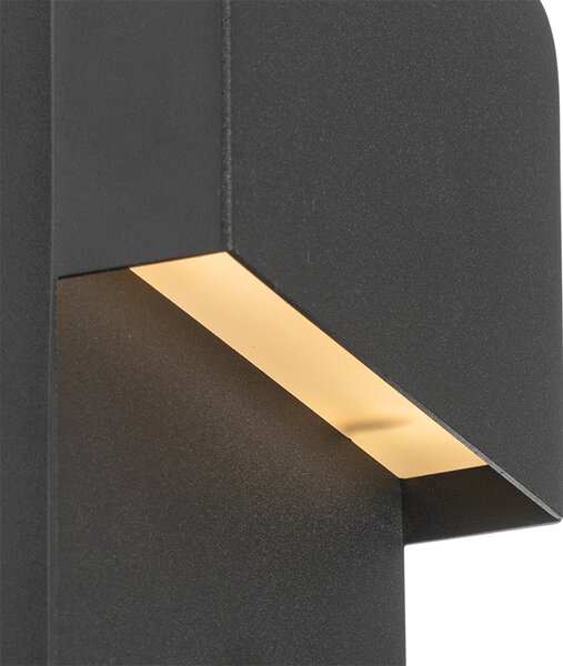 Applique nera con LED incl. USB e lampada da lettura con interruttore - Robin