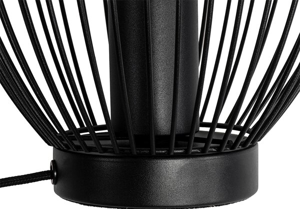 Lampada da tavolo moderna nera 20 cm - Pua