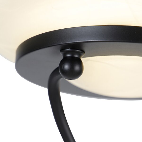 Lampada da terra nera con LED e dimmer con lampada da lettura Dim to Warm - Empoli