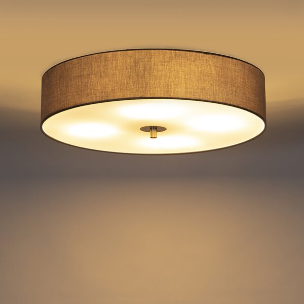 Lampada da soffitto rustica grigia 50 cm - Drum