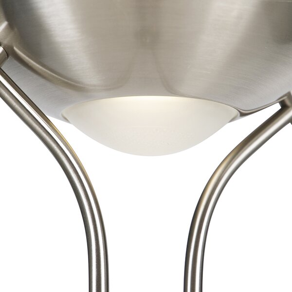 Lampada da terra in acciaio con lampada da lettura incl. LED dimmerabile in Kelvin - Diva