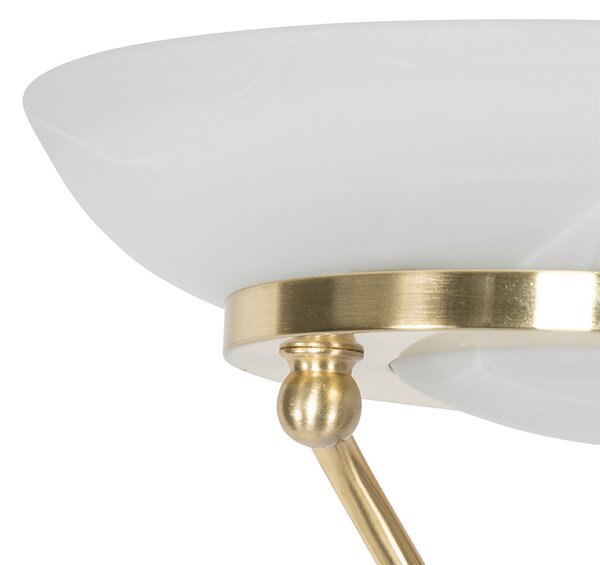 Lampada da terra ottone con LED e dimmer con lampada da lettura - Empoli