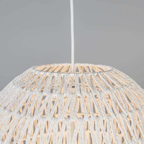 Lampada a sospensione retrò bianca 40 cm - Lina Ball 40