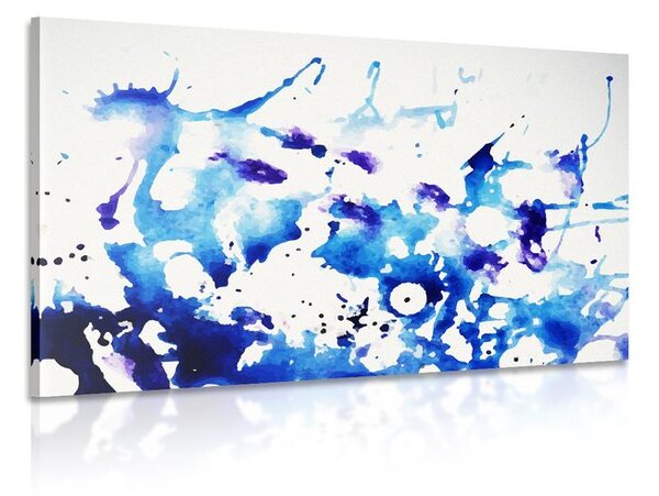 Quadro su tela – Acquerello blu in stile astratto
