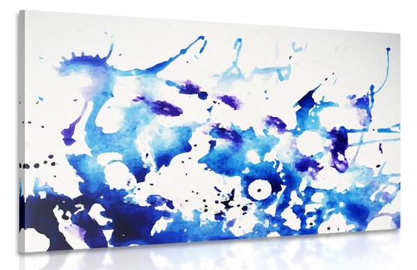 Quadro su tela – Acquerello blu in stile astratto