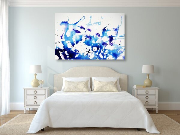 Quadro su tela – Acquerello blu in stile astratto