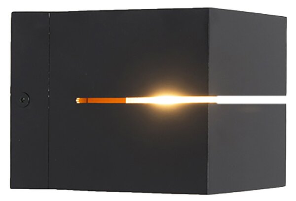 Applique da parete moderna nera e oro 9,7 cm - Transfer Groove