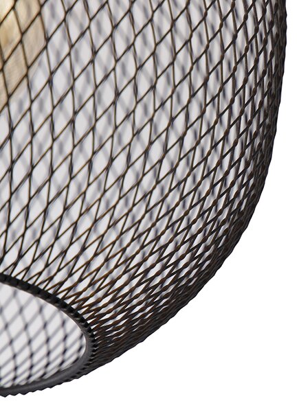 Plafoniera moderna nera 30 cm - Mesh Ball