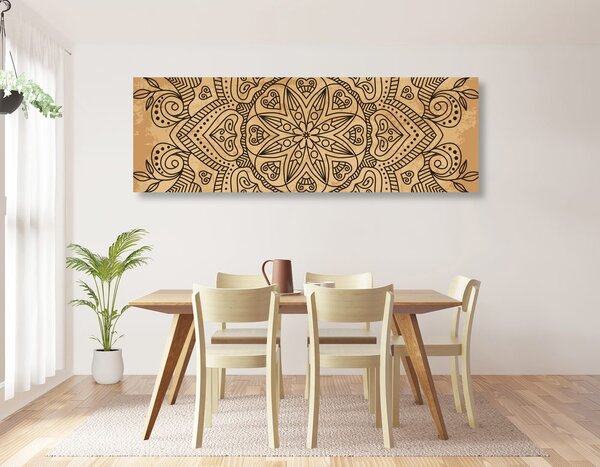 Quadro su tela – Mandala con tocco antico