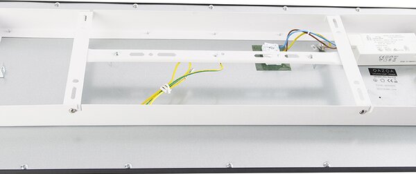 Plafoniera moderna nera con LED integrato 80 cm - Liv