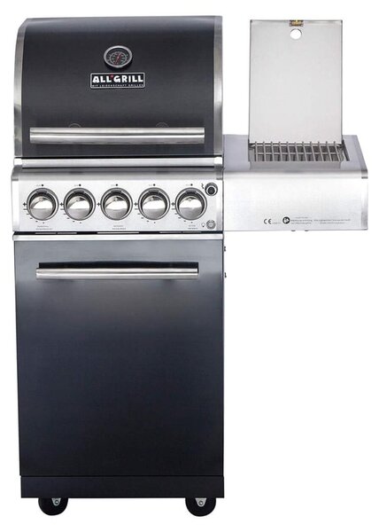 Barbecue a gas ALLGRILL CHEF S BLACK Modello base modulare 2 bruciatori, bruciatore laterale, bruciatore posteriore (500702)
