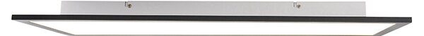 Plafoniera moderna nera con LED integrato 80 cm - Liv