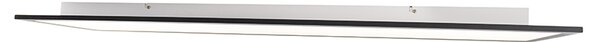 Plafoniera moderna nera con LED integrato 120 cm - Liv