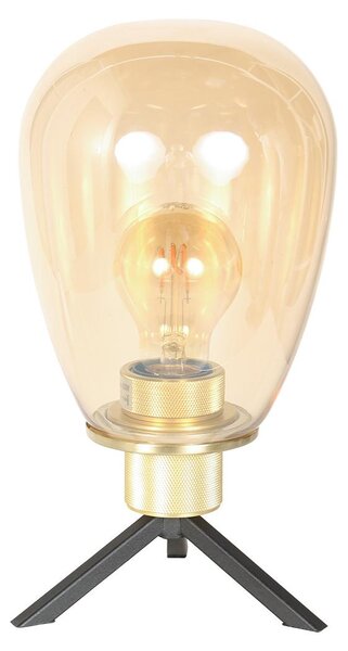 Steinhauer - lampada da tavolo - Reflexion - ambra - vetro metallo - Ø 15cm - E27 - 2682ME