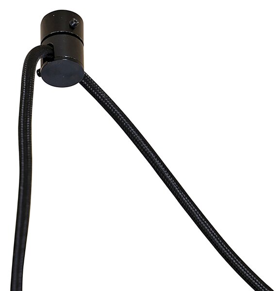 Lampada a sospensione industriale nera 3 luci - Cava