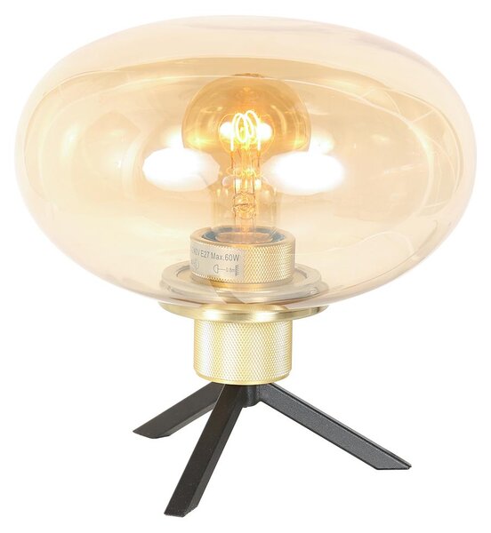 Steinhauer - lampada da tavolo - Reflexion - ambra - vetro metallo - Ø 22cm - E27 - 2681ME