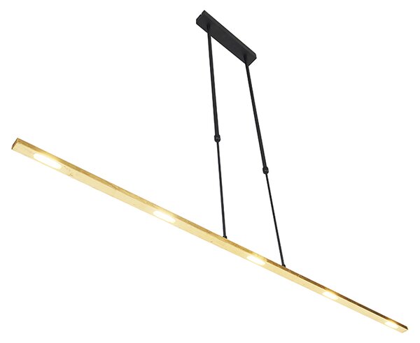 Lampada a sospensione nera con oro incl. LED dimmerabile - Bold