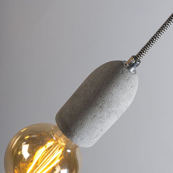 Lampada a sospensione industriale in cemento grigio - Cava 5
