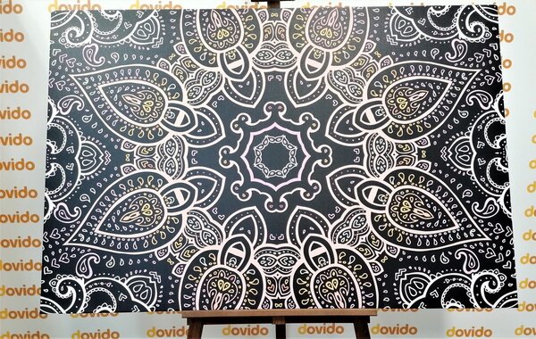 Quadro su tela – Mandala con motivo indiano