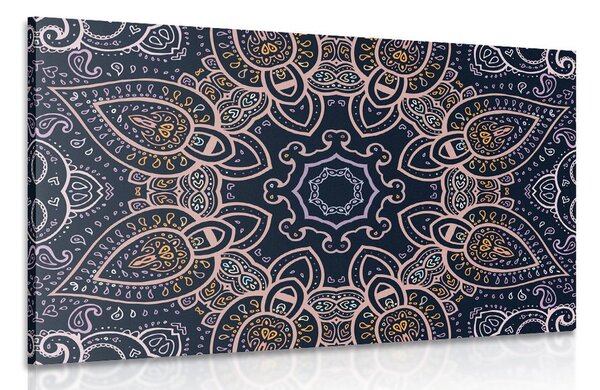 Quadro su tela – Mandala con motivo indiano