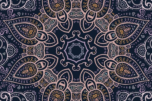Quadro su tela – Mandala con motivo indiano