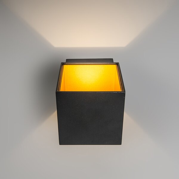 Set di 2 applique di design nero/oro con LED - Caja