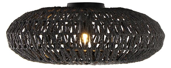 Plafoniera retrò nera 50 cm - Lina