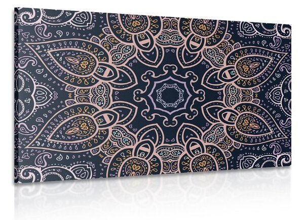 Quadro su tela – Mandala con motivo indiano