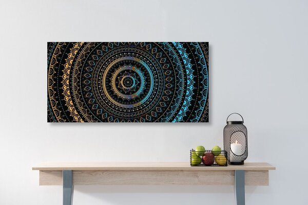 Stampa su tela – Mandala con motivo solare