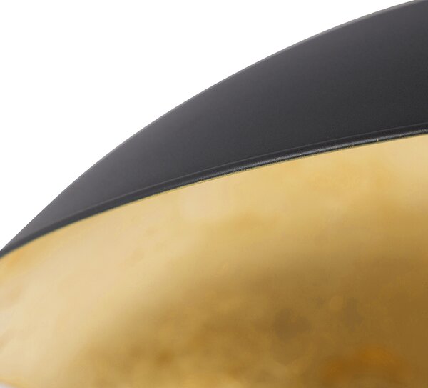 Plafoniera vintage nera con oro 60 cm - Emilienne