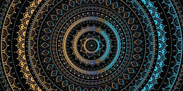 Stampa su tela – Mandala con motivo solare