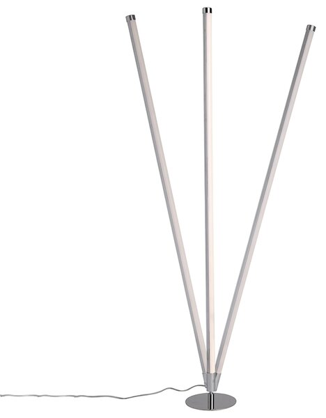 Set di 2 lampade da terra moderne a LED cromate - Line-up