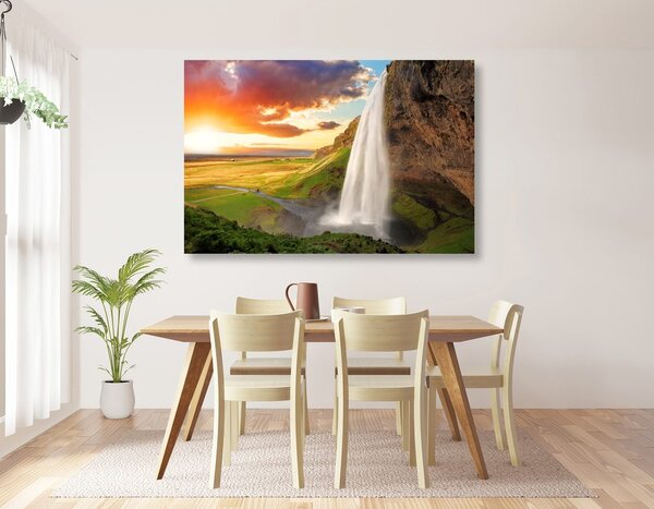 Quadro su tela – Cascata meravigliosa in Islanda