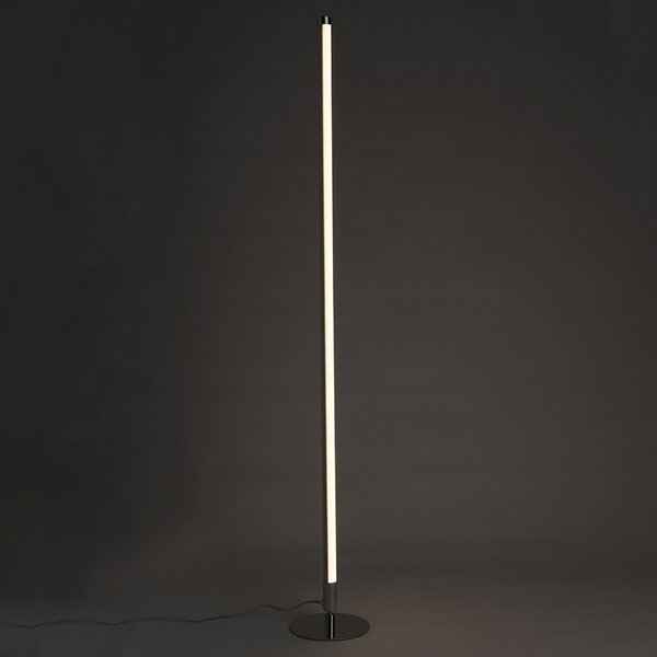 Set di 2 lampade da terra moderne a LED cromate - Line-up