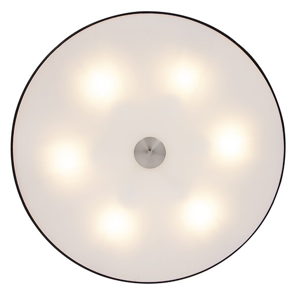 Lampada da soffitto country nera 70 cm - Drum