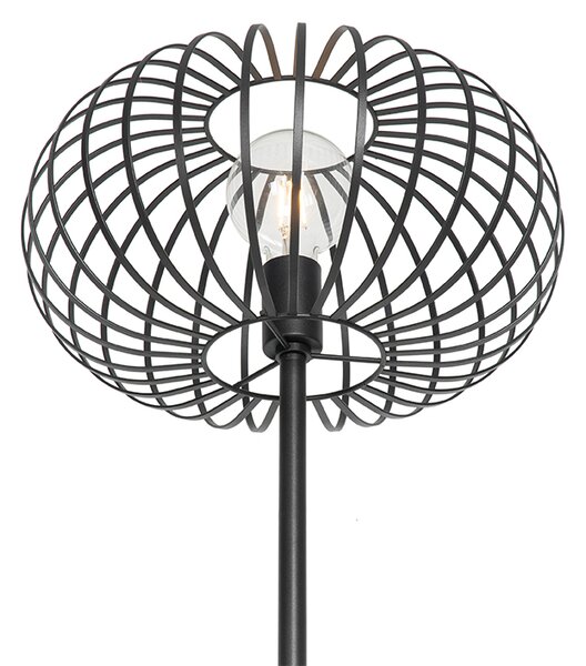 Lampada da terra di design nera - Johanna