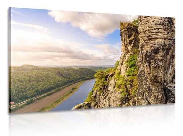 Quadro su tela – Vista sul fiume e foresta