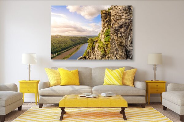 Quadro su tela – Vista sul fiume e foresta