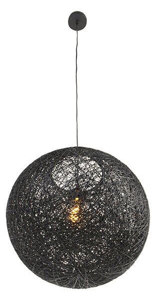 Lampada a sospensione nera 45 cm - Corda
