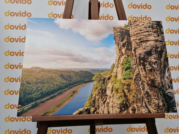 Quadro su tela – Vista sul fiume e foresta