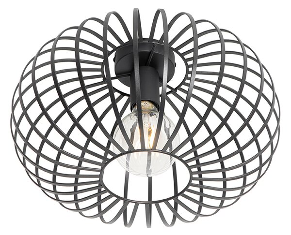 Plafoniera di design nera 39 cm - Johanna