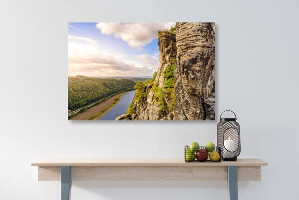 Quadro su tela – Vista sul fiume e foresta