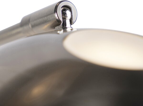 Lampada da terra moderna in acciaio con braccio di lettura incluso LED - Ibiza