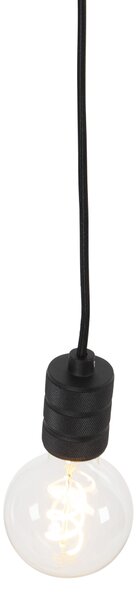 Lampada a sospensione di design nera con spina - Cavalux