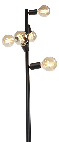 Lampada da terra scandinava nera 5 luci - Facil Tube