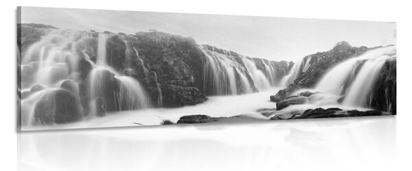 Stampa su tela – Cascate maestose in bianco e nero