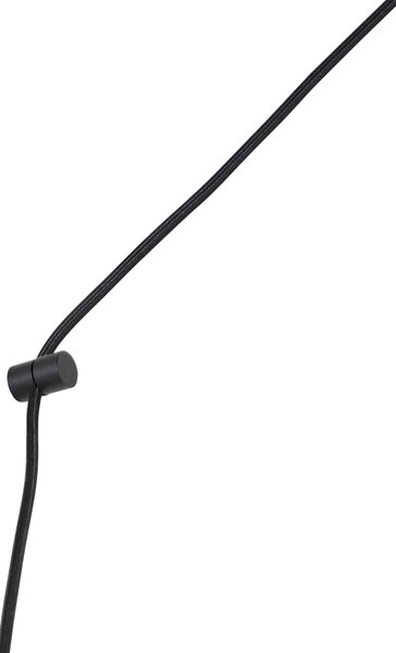 Lampada a sospensione nera con spina e paralume verde con interno dorato 35cm - Cavalux