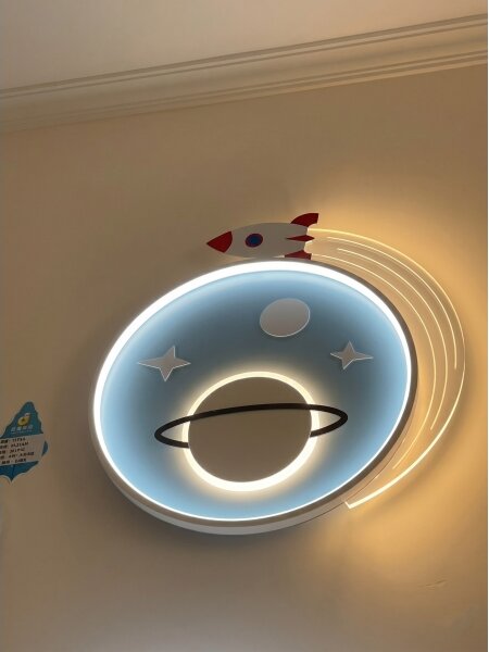Brilagi -LED Plafoniera per bambini STARSHIP LED/64W/230V 3000/4500K blu