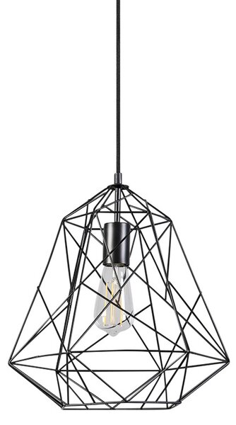 Lampada a sospensione industriale nera - Framework Basic