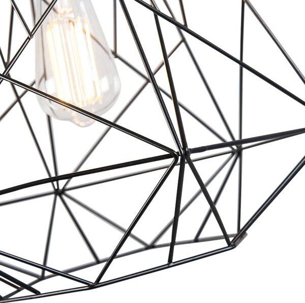 Lampada a sospensione industriale nera - Framework Basic